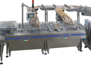 Complete and fully automatic system for sandwich biscuits